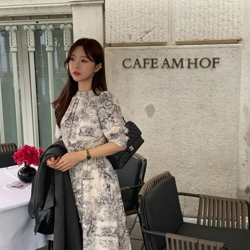 [BUNJANG] BISSINI Tiger Dress (Grey) / (주말만)바이씨니 호랑이원피스(그레이)