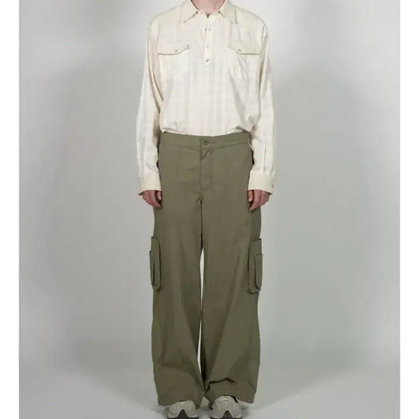 [BUNJANG] VIA POBBY Cargo Pants Khaki / 비아플레인 VIA POBBY CARGO PANTS
