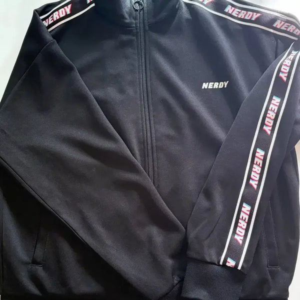 [BUNJANG] NERDY Track Top Black Jersey / 널디 트랙탑 블랙 져지