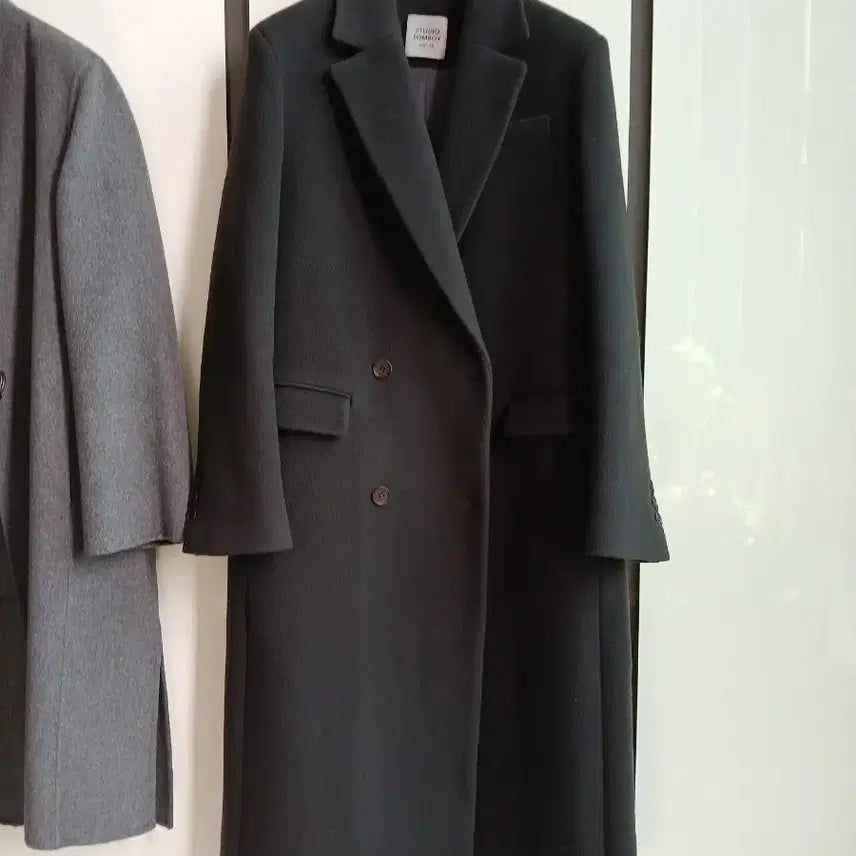 [BUNJANG] Studio Tomboy Chocolate Brown Wool Blend Coat / 스튜디오 톰보이 코트