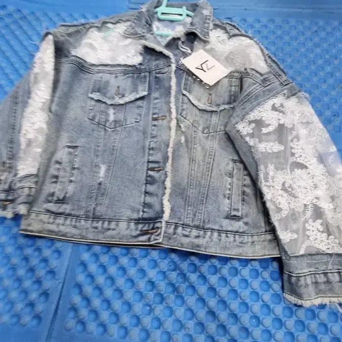 [BUNJANG] Blue Lace Jacket / 청 레이스 쟈켓 새상품