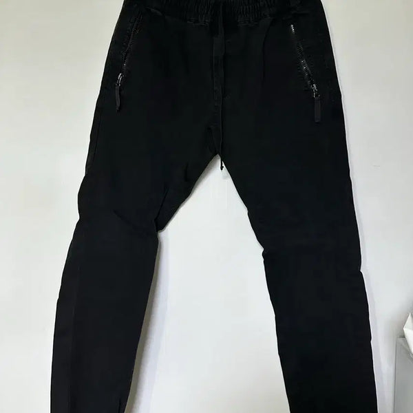 [BUNJANG] Stone Island Black Jogger Pants with Zipper Detail / 스톤아일랜드 블랙 조거 팬츠 지퍼