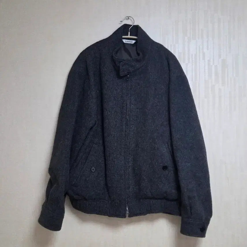 [BUNJANG] Blank Room Wool Harrington Jacket Charcoal / 블랭크룸 울 해링턴 자켓 차콜