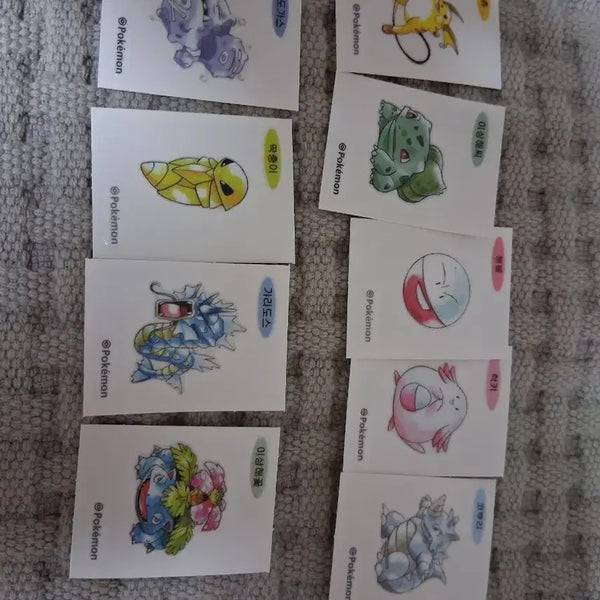 [BUNJANG] Pokemon 30th Anniversary Stickers Bundle Set / 일괄 포켓몬 30주년 띠부씰 라이츄 이상해씨 봄볼 럭키 코뿌리 딱충이 또도가스 갸라도스 이상해꽃