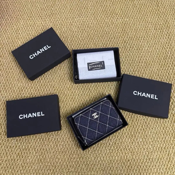 [BUNJANG] Chanel Beauty Limited Denim Card Holder Coin Purse / 샤넬뷰티 리미티드 데님 카드지갑 동전지갑