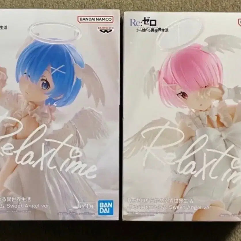 [BUNJANG] Re:Zero Relax Time Sweet Angels Ram & Rem Figure Set (Sealed) / 미개봉) 리제로 릴렉스타임 스위트엔젤 렘 람