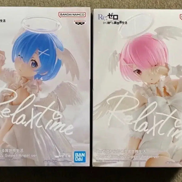[BUNJANG] Re:Zero Relax Time Sweet Angels Ram & Rem Figure Set (Sealed) / 미개봉) 리제로 릴렉스타임 스위트엔젤 렘 람
