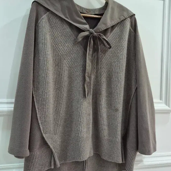 [BUNJANG] System Sailor Collar Knit Brown / 시스템. 세일러 카라 니트 브라운