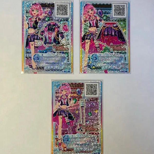 [BUNJANG] Aikatsu Stars On Parade Sakura & Laura Sparkle Pink Coord Card Set (Japanese) / 아이카츠 스타즈 온퍼레 사쿠라바 로라 스파클 핑크 코디 일판 카드 세트 굿즈 복각 아이엠스타 카드 일괄