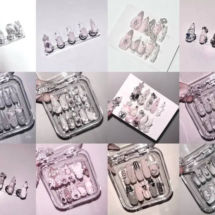 [BUNJANG] Handmade Nail Tips Omase Design / 수제 네일팁 오마카세 디자인 양산형 스나계 지뢰계 오타쿠 판매