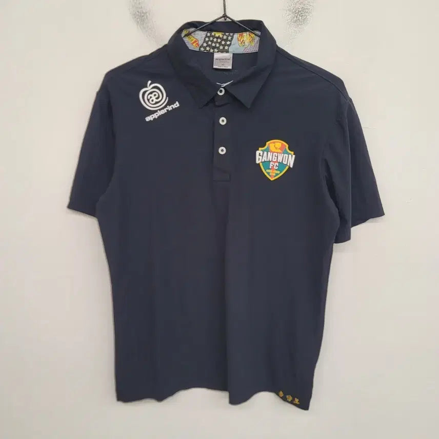[BUNJANG] Applined Gangwon FC Functional Short Sleeve Polo T-Shirt / [90/S] 애플라인드 강원FC 기능성 반팔 카라티