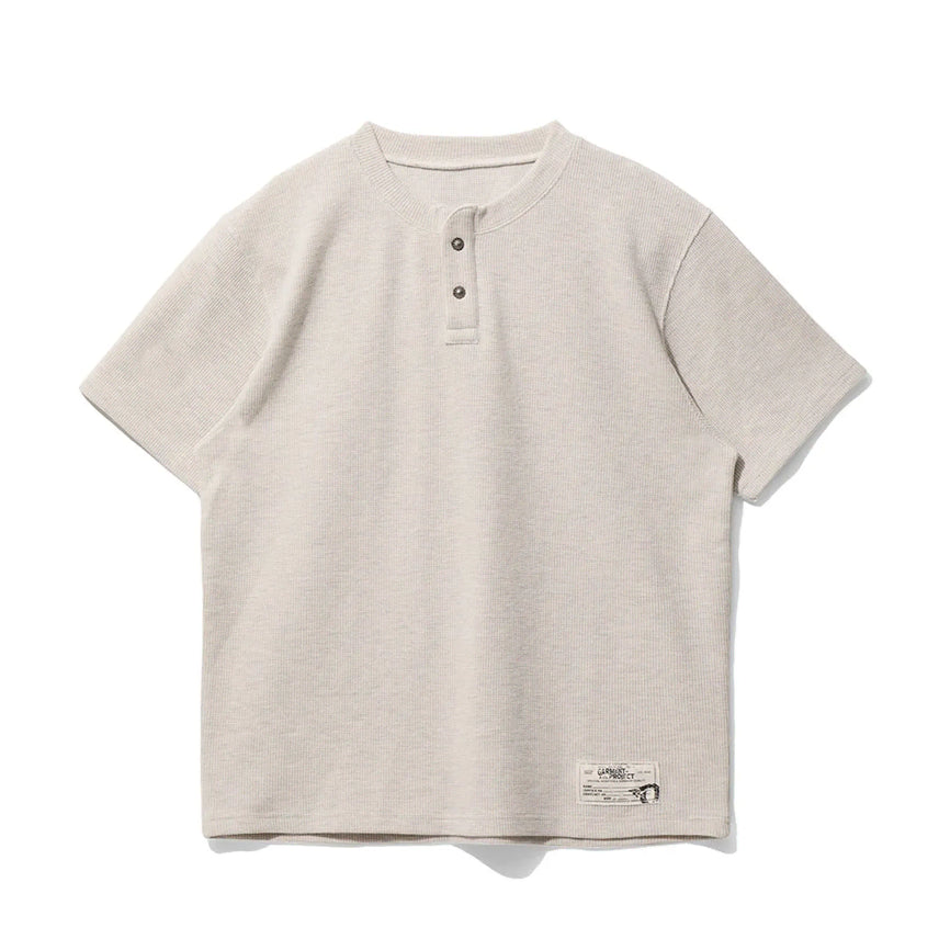 [BUNJANG] OGAP Waffle Henly Neck 2 Size Oatmeal New / 오가프 와플 헨리넥 2사이즈 새상품 택 o 오트밀