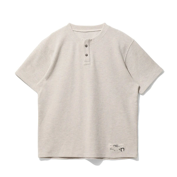[BUNJANG] OGAP Waffle Henly Neck 2 Size Oatmeal New / 오가프 와플 헨리넥 2사이즈 새상품 택 o 오트밀