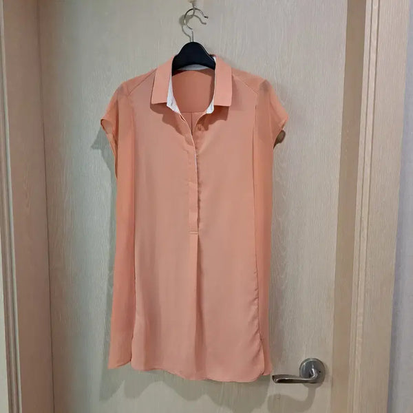 [BUNJANG] STEFANEL Women's Short Sleeve Shirt Coral Size S / STEFANEL. 여성 반팔 셔츠 코랄사이즈S