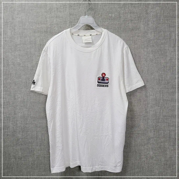 [BUNJANG] MLB White Casual Short Sleeve T-Shirt Men's Size 95 / 1828. MLB 화이트 캐주얼반팔 남성95