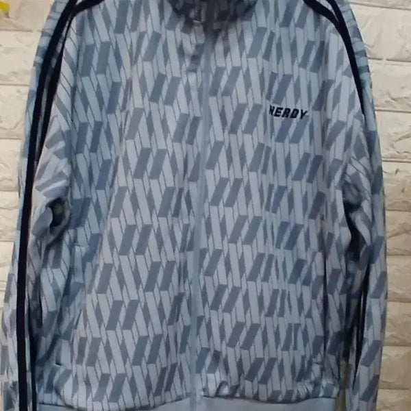 [BUNJANG] Nerdy Pattern Track Top Blue / NERDY(너디) 패턴 트랙탑 블루