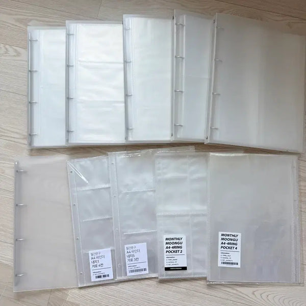 [BUNJANG] Half Big & Wolgan Moon Goo A4 Binder Set / 하프빅 바인더, 월간문구 A4바인더 처분