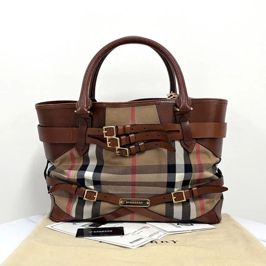 [BUNJANG] Burberry House Check Belt Tote Bag / [감정완료] 버버리 하우스 체크 벨트 토트백