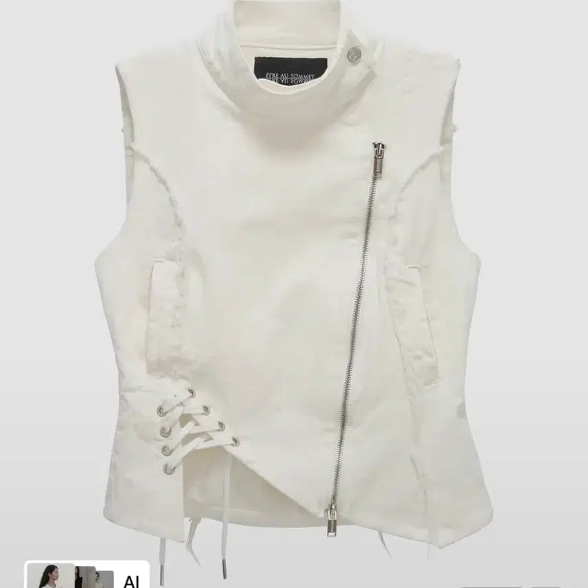 [BUNJANG] Etuosom Diagonal Corset Vest / 에트오소메 다이애그널 코르셋 베스트