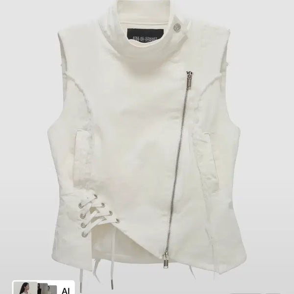 [BUNJANG] Etuosom Diagonal Corset Vest / 에트오소메 다이애그널 코르셋 베스트