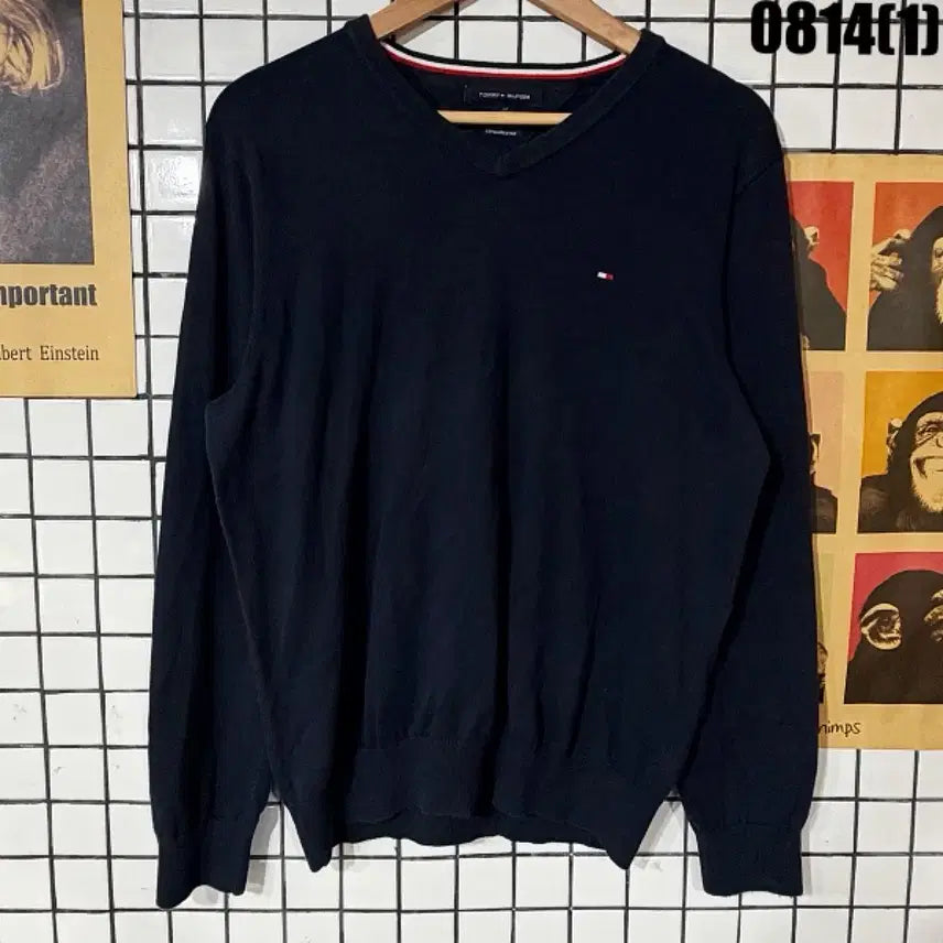 [BUNJANG] Tommy Hilfiger V-Neck Long Sleeve Knit / 타미힐피거 브이넥 긴팔 니트 0814