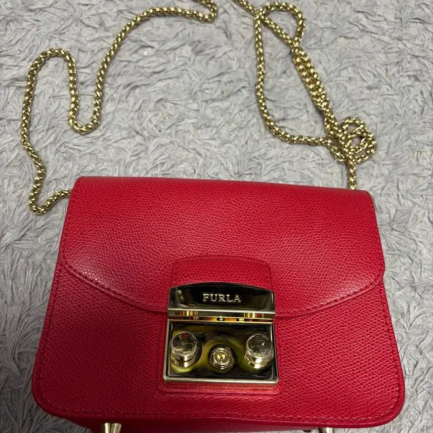 [BUNJANG] Fula Metropolis Mini Cross Bag Red / 풀라 메트로폴리스 미니 크로스백 레드