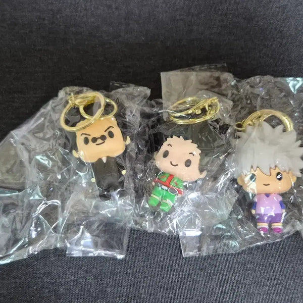 [BUNJANG] Hunter x Hunter Killua, Gon, Leorio Gacha Keychain Set / 헌터헌터 키르아 곤 레오리오 키링 가챠 3종일괄