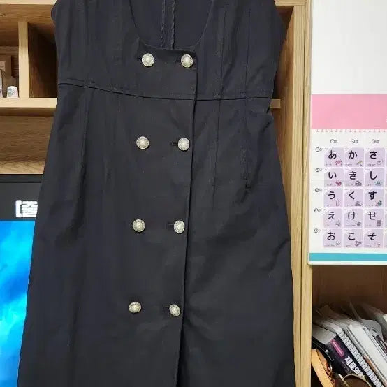 [BUNJANG] Lanvin Black Double Button Dress / 랑방 블랙 더블 버튼 원피스