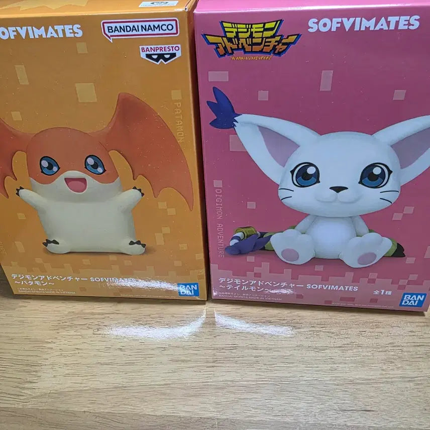 [BUNJANG] Bandai Banpresto Sofubi Mate Digimon Plotmon & Gatomon Figure (Sealed) / 반다이 반프레스토 소프비 메이트 디지몬 파닥몬, 가트몬 미개봉