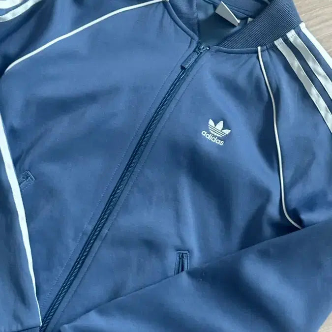 [BUNJANG] Adidas Light Blue Two-Way Zipper Jersey / 아디다스 소라색 져지