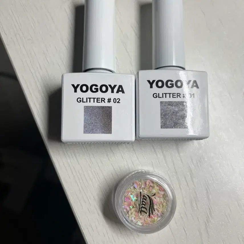 [BUNJANG] YogoYa Glitter Gel #01 #02 Bundle Set / 일괄 요고야 글리터 젤 #01 #02  글리터