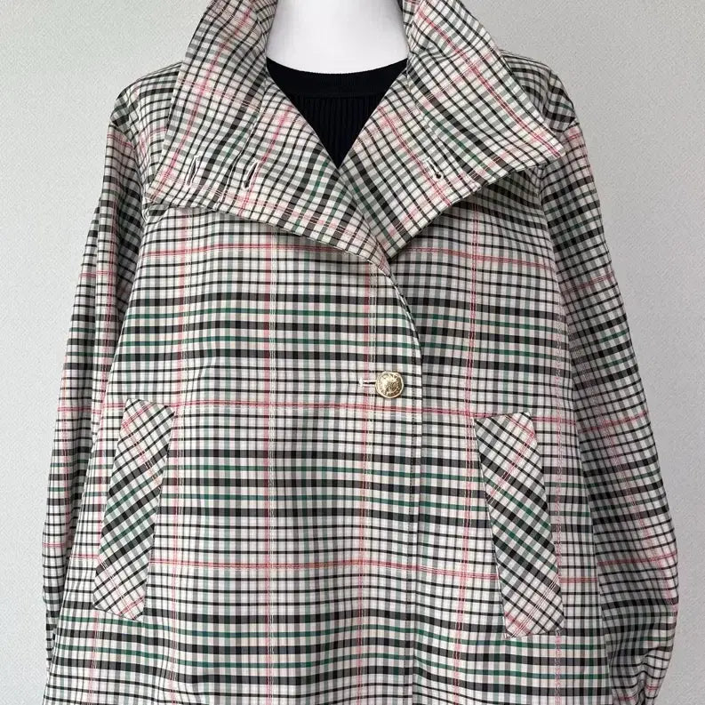[BUNJANG] LANVIN Collection Checked Short Trench Coat / (새상품)LANVIN 랑방 체크 숏바바리(정가 1,970,000)
