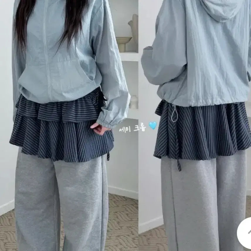 [BUNJANG] Arawas Giselle String Cropped Windbreaker Hoodie / 아라와스 지젤 스트링 후드 바람막이 소라