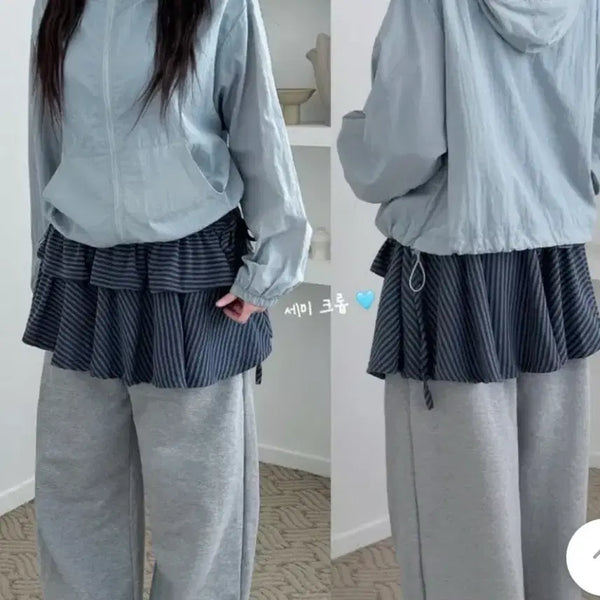 [BUNJANG] Arawas Giselle String Cropped Windbreaker Hoodie / 아라와스 지젤 스트링 후드 바람막이 소라