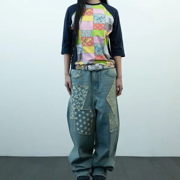[BUNJANG] Nice Ghost Club Patchwork T-Shirt / 나이스고스트클럽 패치워크 티셔츠 새상품