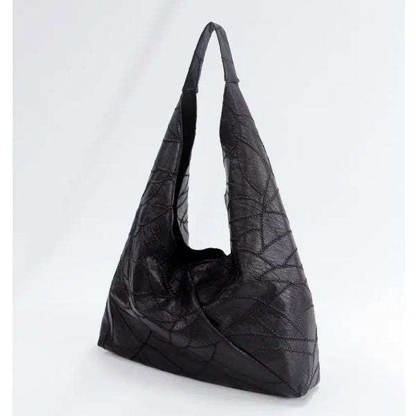 [BUNJANG] Maison de YU Leather Hobo Bag Black / [1회 착용] 메종드유 가죽 호보백 블랙 빅백 숄더백 장바구니 검정 가방 백팩 크로스백 레더