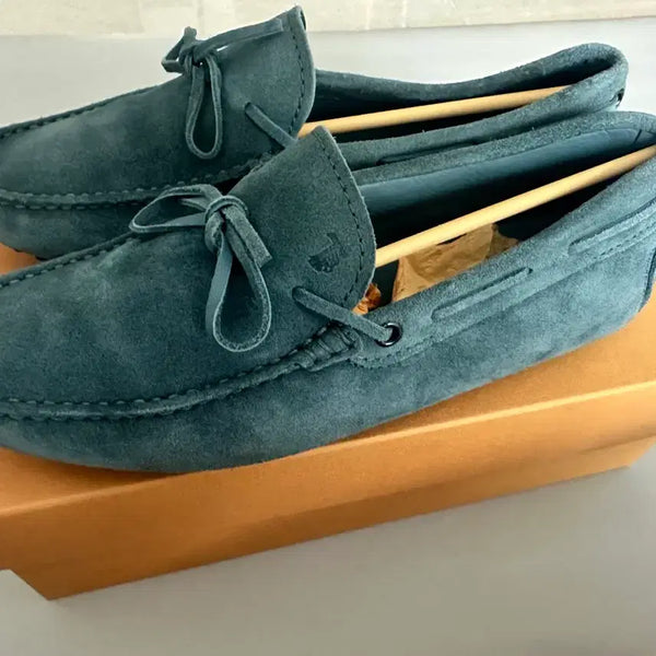 [BUNJANG] Tod's Suede Driving Shoes Blue / 토즈 드라이빙 슈즈 스웨이드 블루 / 6사이드
