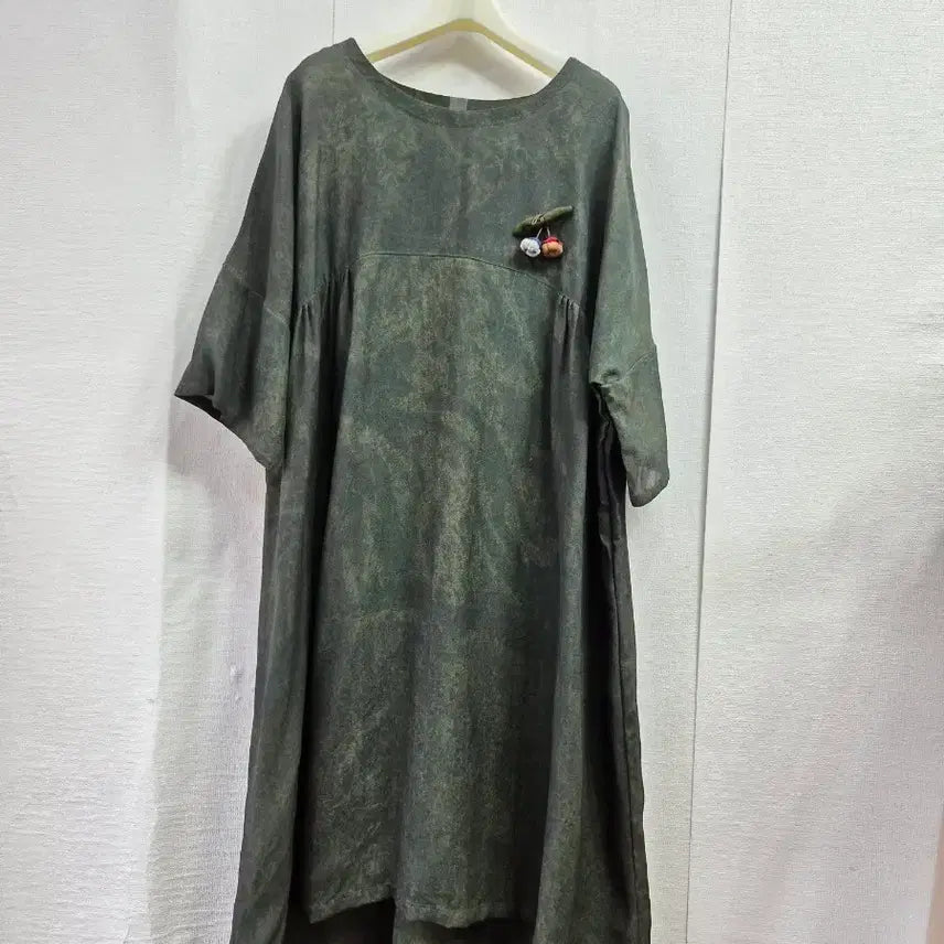 [BUNJANG] Natural Dyeing Rayon Long Dress / 천연염색 인견 원피스
