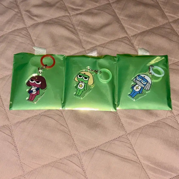 [BUNJANG] Keroro Gunsou Keroro Mesirushi Acrylic Keyring Giroro Dororo / 지로리 개구리 중사 케로로 메지루시 아크릴 키링 기로로 도로로