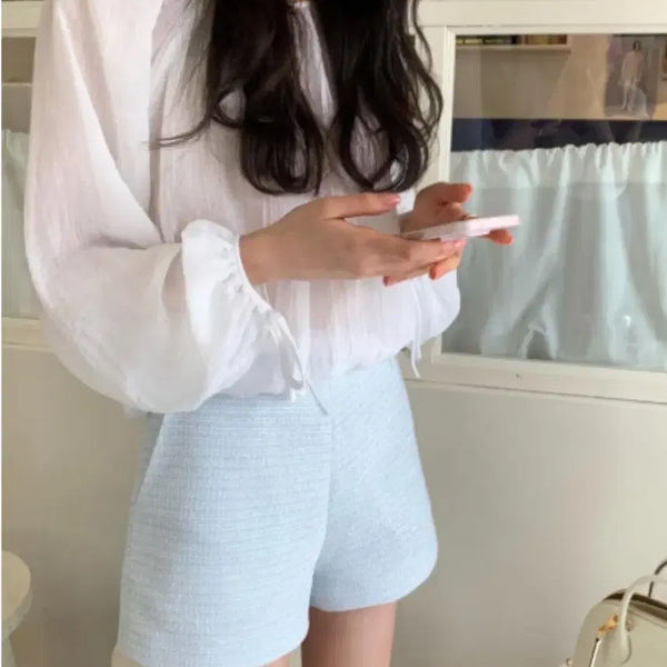 [BUNJANG] LePlain Tweed Shorts / #1. [배송비무료] 르플레인 트위드 반바지 샤벳쇼츠