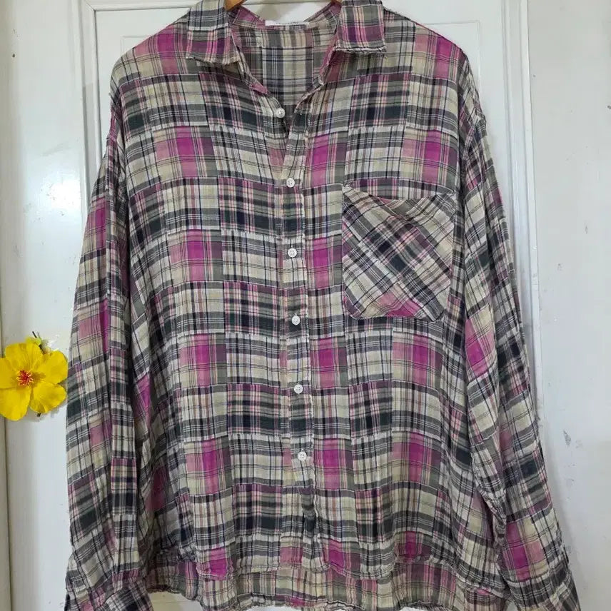 [BUNJANG] Premium Oversized Plaid Shirt for Autumn / 가을  고급스러운 디자인이쁜  오버핏  빅사이즈  남방셔츠  깨끗해요