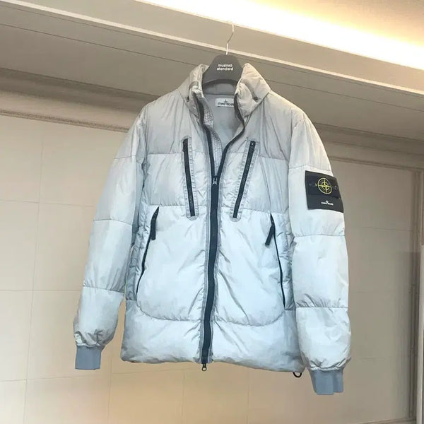 [BUNJANG] Stone Island Garment Dyed Crinkle RIPS Down Jacket M Size / { M size } 스톤아일랜드 패딩 크링클랩스