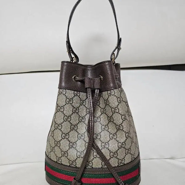 [BUNJANG] Gucci GG Supreme Canvas Bucket Shoulder Bag / 구찌 버킷백 GG 수프림 캔버스 숄더백
