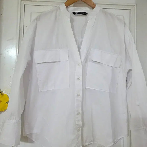 [BUNJANG] Zara Cotton Blouse / 가을  고급스러운 디자인이쁜  바스락 면 블라우스  깨끗해요