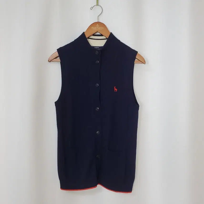 [BUNJANG] Hazzys Cable Knit Cardigan Navy 55 / 헤지스 케이블니트 가디건 55