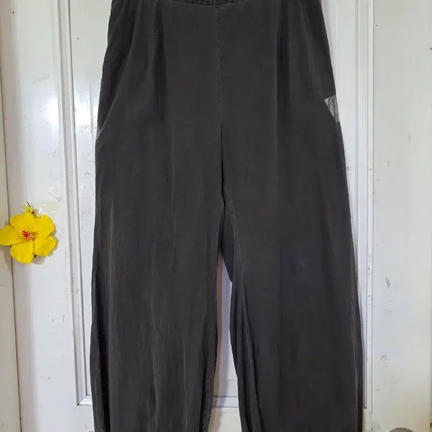 [BUNJANG] Cotton Wide Leg Pants with Elastic Waistband / 여름 초가을  고급스러운 디자인이쁜 면 밴딩통바지  베기통바지  깨끗해요