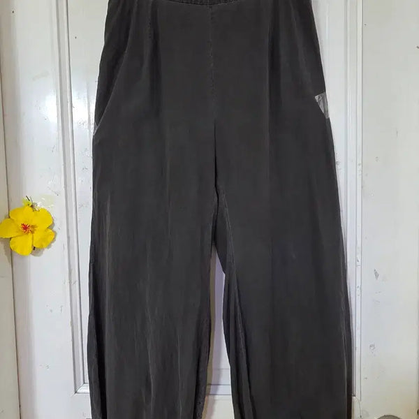 [BUNJANG] Cotton Wide Leg Pants with Elastic Waistband / 여름 초가을  고급스러운 디자인이쁜 면 밴딩통바지  베기통바지  깨끗해요