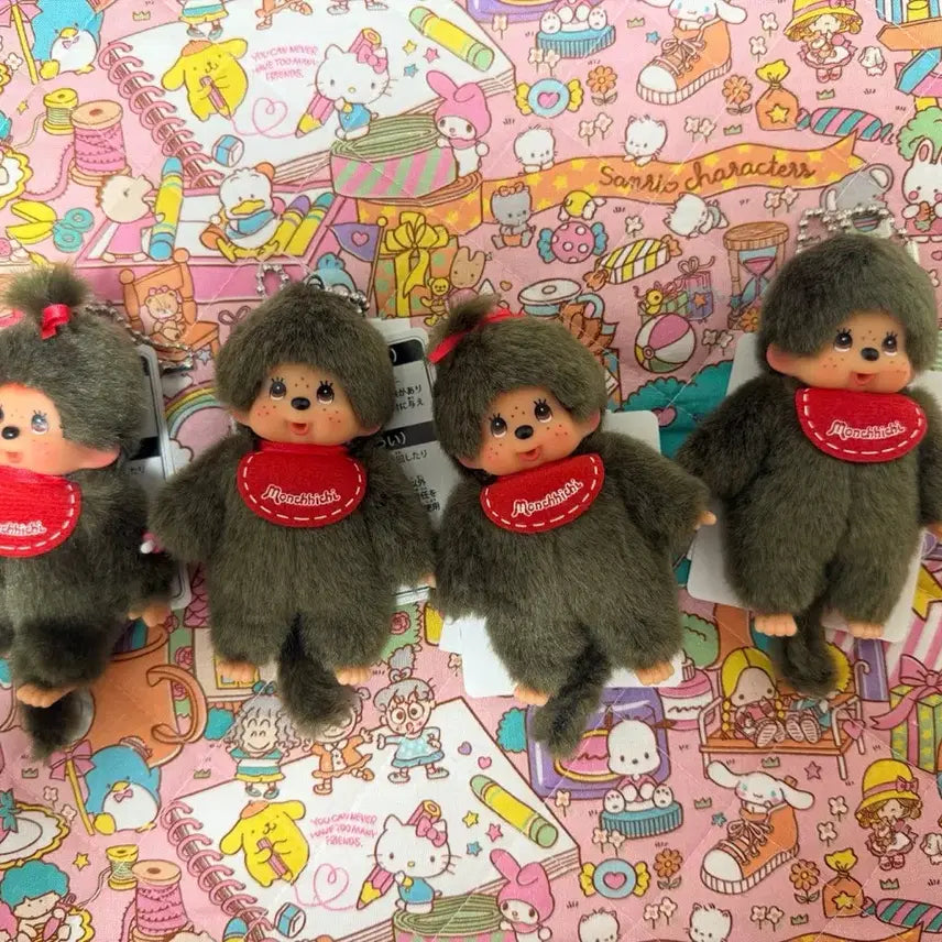 [BUNJANG] Monchhichi Mini Keychain Set (Boy + Girl) / 몬치치 미니 키링 세트 (남아+여아)