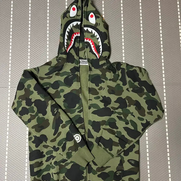 [BUNJANG] BAPE N.E.R.D. Collection Hooded Zip-Up Jacket Size S / 베이프 녹계 후드집업 / S