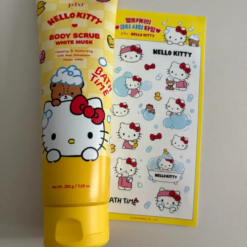 [BUNJANG] Plu Hello Kitty Body Scrub White Musk (Sealed) / 플루 헬로키티 바디스크럽 화이트머스크 미개봉